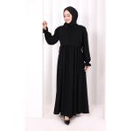 Bym Fashion Pelerinli Elbise 6082 Siyah