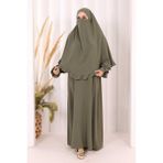 Bym Fashion Sufleli Namaz Elbisesi 6034 Haki - Standart