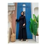 Bym Fashion Taş Detaylı Bel Kuşaklı Elbise 3797 Siyah