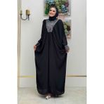 Bym Fashion Taş Detaylı Yarasakol Elbise 3917 Siyah - Standart