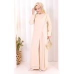 Bym Fashion Tek Omuz Gold Toka Detaylı Tunik Pantolon Takım 8698 Taş - 38