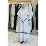 Bym Fashion Umre Elbise ŞAL HEDİYE 6036 Ekru - 38