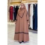 Bym Fashion Umre Elbise ŞAL HEDİYE 6036 Taba - 48