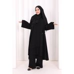 Bym Fashion Yandan Bağlamalı Tunik Pantolon Takım 8008 Siyah