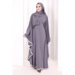 Bym Fashion Yarasakol Biyeli Elbise Şal Hediyelidir 7068 Antrasit - Standart