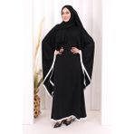 Bym Fashion Yarasakol Biyeli Elbise Şal Hediyelidir 7068 Siyah - Standart