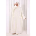 Bym Fashion Yarasakol Elbise 7071 Ekru - Standart