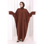 Bym Fashion Yarasakol Elbise 7071 Kahverengi - Standart