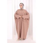 Bym Fashion Yarasakol Elbise 7071 Somon - Standart