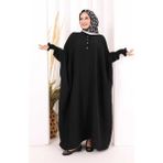 Bym Fashion Yarasakollu Elbise 6077 Siyah - Standart