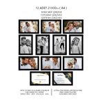 bymat 12 Adet 21x30 Çerçeve - Siyah Çerçeve - A4 Çerçeve - Diploma Çerçevesi - Mdf Çoklu Fotoğraf Çerçeve