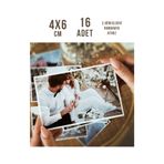 bymat 16 Adet 4x6 Fotoğraf Baskı - 4x6 cm Mini Baskı - Polo Kart - Foto Parlak Kart *4X