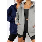 BYMEER 2’Li Fermuarlı Hırka Sweatshirt Lacivert Gri