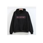 BYMEER Unisex Siyah Blackpink Baskılı Kapüşonlu Oversize Sweatshirt