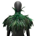 BYNYXI Gotik Tüyler Pelerin Panço, Viktorya Dönemi Shrug Tüyler Boyun Omuz Sarma Bolero Omuz Kanatları Yükselen Omuz Atkı Horoz Tüyleri Punk Shrug Siyah Pelerin Panço Cadılar Bayramı Kostümü Karnaval