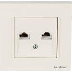 Byobu Beyaz Data-nümeris Telefon Priz Cat3-cat6 - Çerçeveli