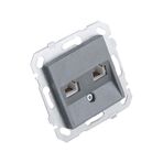 Byobu Füme Data-nümeris Telefon Priz Cat3-cat6 Çerçevesiz