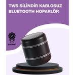 Byos Silindir Tasarım Mini Bluetooth Hoparlör 10M Çekim Güçlü Bas ve Mikrofonlu - MKR1378-2051