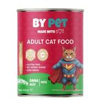 Bypet Dana Etli Yetişkin Yaş Kedi Maması 1 Adet -400 Gram Konserve