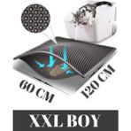 Bypet XXL Boy Gri Renk 60 x 120 cm Önü Elekli Kedi Kumu Paspas