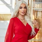 BYR Su Dalgalı Uzun Beyaz Platin Tül Peruk Yeni
