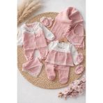 BYS BABY FASHION Mevsimlik Müslin 10 Parça Yenidoğan Kız Bebek Hastane Çıkış Zıbın Seti 0-3Ay Kutulu / Doğum Hediyesi
