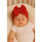 BYS BABY FASHION Yenidoğan Kız Bebek / Kız Çocuk Fiyonklu Çift Kat Bone 0-12 Ay Arası Kullanıma Uygundur