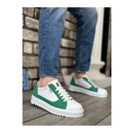 Byshoes BA0323 BOA Kalın Tırtık Yüksek Taban Beyaz Yeşil Bağcıklı Spor Erkek Ayakkabı