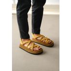 Byshoes BA0343 Erkek Bodrum İp Halat Sarı Günlük Sandalet