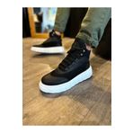 Byshoes Knack Yüksek Taban Bot 104 Siyah (Beyaz Taban)