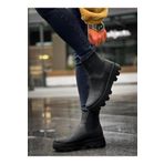 Byshoes Knack Yüksek Taban Chelsea Bot 113 Siyah (Siyah Taban)
