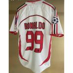 BySportakus A.c Milan 2007 Şampiyonlar Ligi Finali Ronaldo Nazario Nostalji Forması (Efsane Milan Kadrosu) - Beyaz