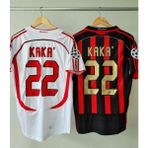 BySportakus A.c Milan 2007 Sezonu Kaka Leite Nostalji Forması Ikili Kombin - Kırmızı - Beyaz