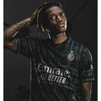 BySportakus A.c Milan 2023/24 Yeni Sezon Isimsiz Özel Tasarım Konsept Forması (Thırd Shırt) - Siyah