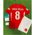 Bysportakus A.R.D.A. G.Ü.L.E.R. Türkiye Euro 2024 Milli Takımı Iç Saha Çocuk Forması 4'Lü Set (Kırmızı) - 3 - 4 Yaş