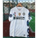 BySportakus Inter 2010 Şampiyonlar Ligi Finali Ricardo Quaresma Dragon Desenli Nostalji Forması - 2XL - Beyaz