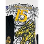 Bysportakus R.Madridd Yeni Sezon Dragon Desenli A.R.D.A G.Ü.L.E.R Çocuk Forması 4'Lü Armalı Set (Black-White) - 8 - 9 Yaş - Siyah