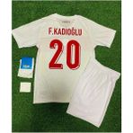 Bysportakus Türkiye Milli Takımı Euro 2024 F.E.R.D.İ K.A.D.I.O.Ğ.L.U Çocuk Deplasman Forması 4'Lü Set (Beyaz) - 8 - 9 Yaş