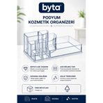 BYTA Şeffaf Akrilik Makyaj ve Kozmetik Düzenleyici Organizer – Çok Bölmeli Masaüstü Saklama Kutusu