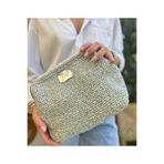 ByTooche İris Simli Burslu Parlak Kağıt Ip Çanta , Örgü Clutch, El Çantası, Portföy, Kadın Çanta
