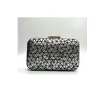 ByTooche Pan Gümüş Kutu Kasa Askılı Kadın Abiye Çanta, Portföy , Clutch Çanta