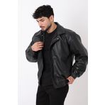 ByTrend Bel Lastikli Oversize Suni Deri Mont Bl 1731_