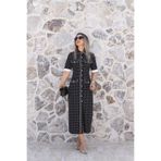 bytugcekaya Siyah Biyeli Puantiyeli Elbise