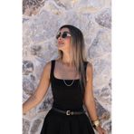 bytugcekaya Siyah Kare Yaka Fitilli Atlet