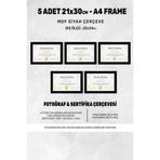 Bytwo 5 adet A4 Çerçeve Siyah Pvcli 21x30 Sertifika Için Çerçeve Diploma Için Çerçeve Belge Için Çerçeve