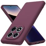Byvuwiay Xiaomi Redmi Note 14 Pro 5G ile uyumlu kılıf, yumuşak TPU sıvı silikon kılıf, cep telefonu kılıfı, darbeye dayanıklı, çizilmeye karşı dayanıklı koruyucu kılıf, şarap kırmızısı