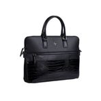 BYZ -243 Kroko Siyah Leptop Evrak Çantası Omuzdan Askılı 41x28x5 Cm