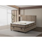 Bzd Pofuduk Yatak+Baza+Başlık Set CALİFORNİA SERİSİ - Kum Beji - Bej - 100 x 200 cm