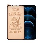 Bzontech Apple iPhone 12 Pro Max ile Uyumlu Ekran Koruyucu 9D Mat Seramik Nano