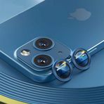 Bzontech Apple iPhone 14 Plus ile Uyumlu Mercek Lens Kamera Koruyucu MAVİ